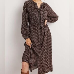 Boden Tie Waist Midi Dress